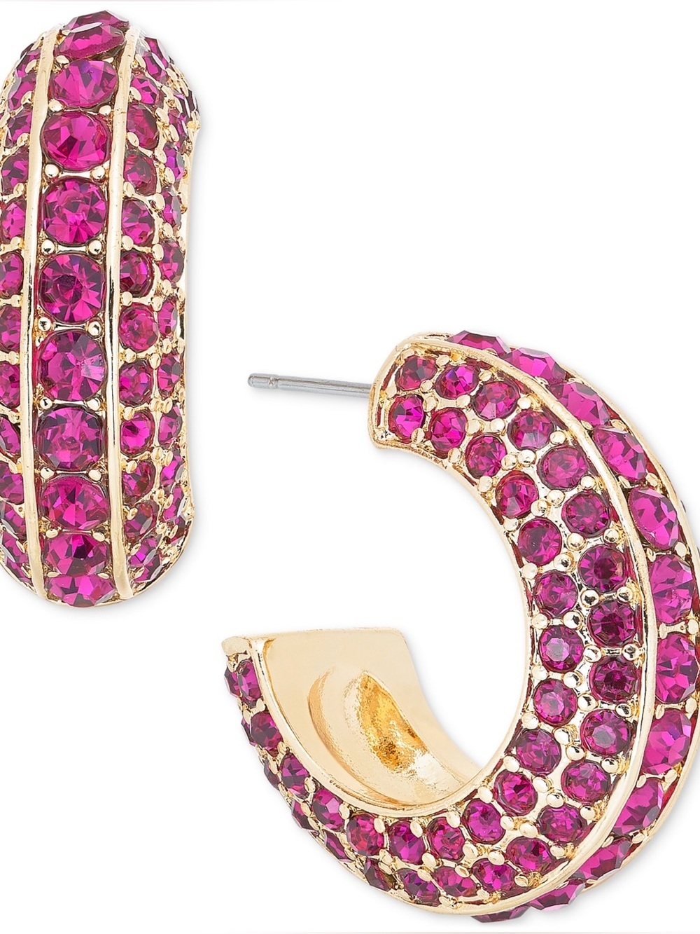I.N.C. International Concepts
Crystal Medium Hoop Earrings Gold-Tone earrings